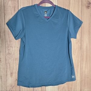 REi Womens Pullover Casual Athleisure V-Neck Hi-Low Shirt Size Medium